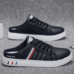 Summer Men's Casual Breathable Semi Slipper White Shoes