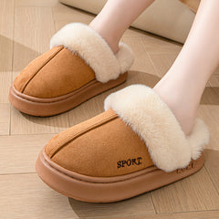 Eva Faux Suede Warm Home Slippers For Women